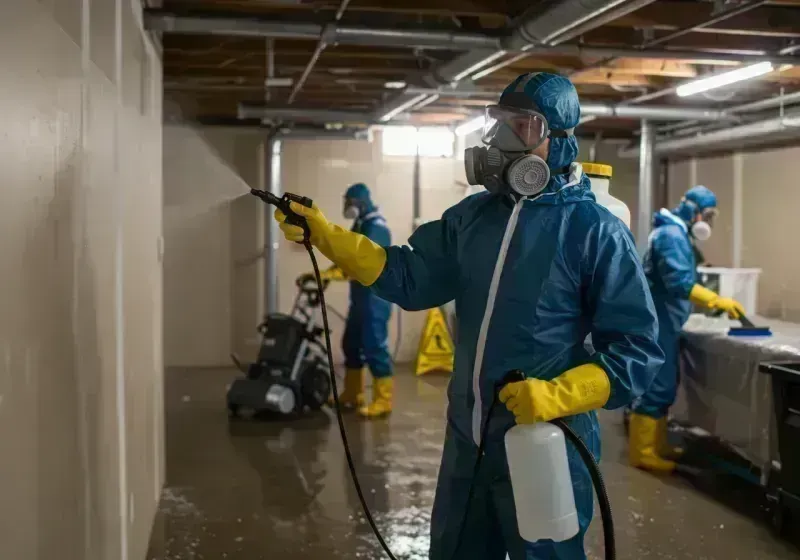 Basement Sanitization and Antimicrobial Treatment process in Washburn, IL